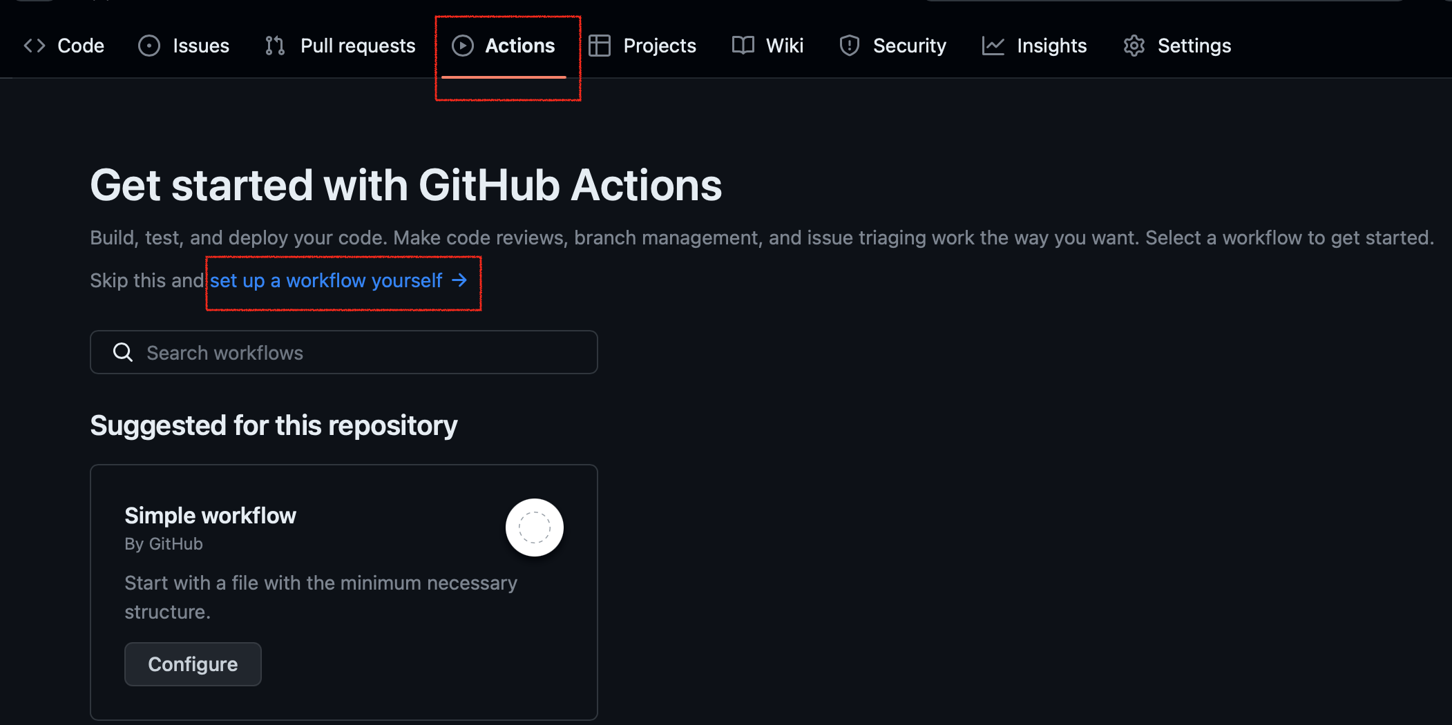 github actions