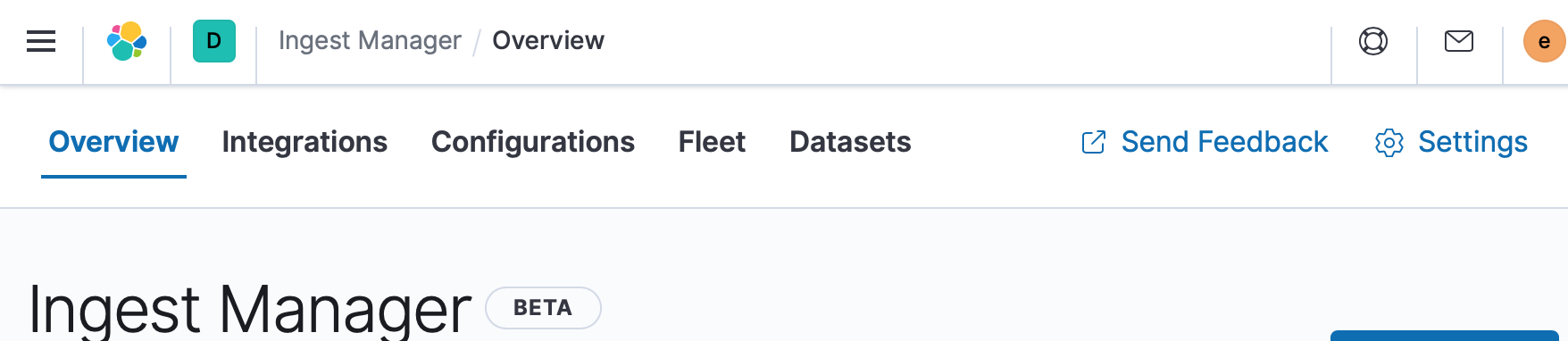 Ingest Manager - header